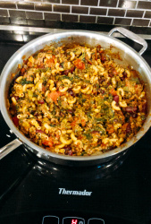 Chili-Veggie Pasta Skillet