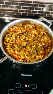 Chili-Veggie Pasta Skillet