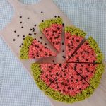 Watermelon rice krispy treats