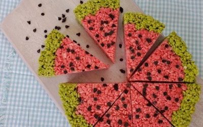 Watermelon Rice Krispie Treats